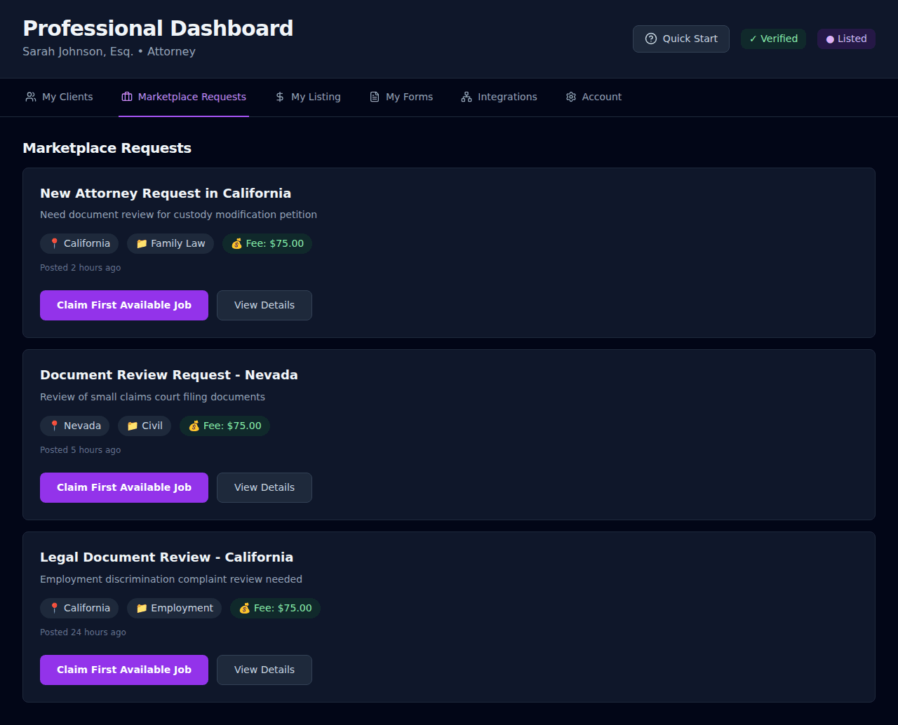 Request Pool Dashboard